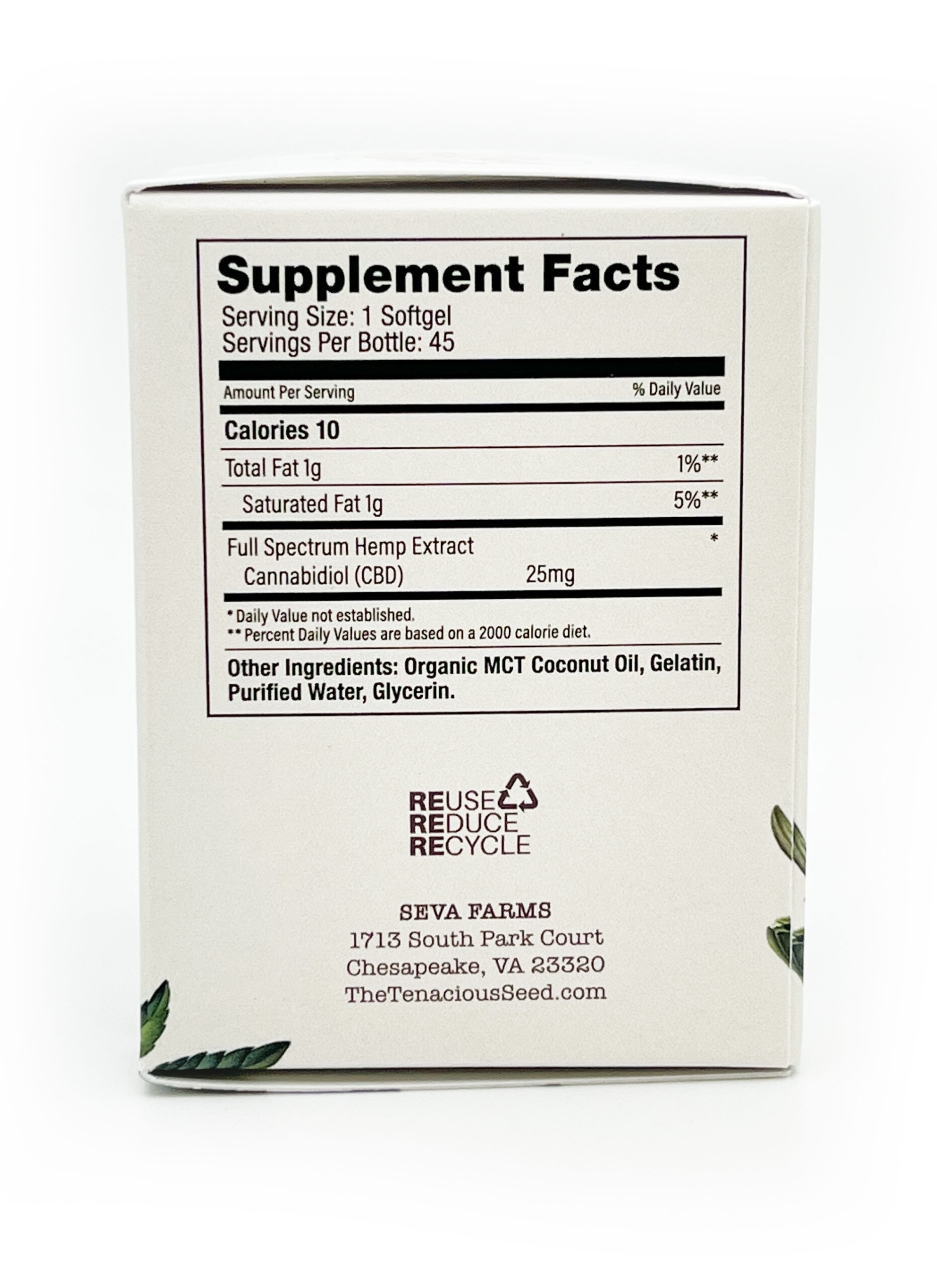 CBD Softgels | Full Spectrum | 45 Count | 25 MG CBD - Image 3