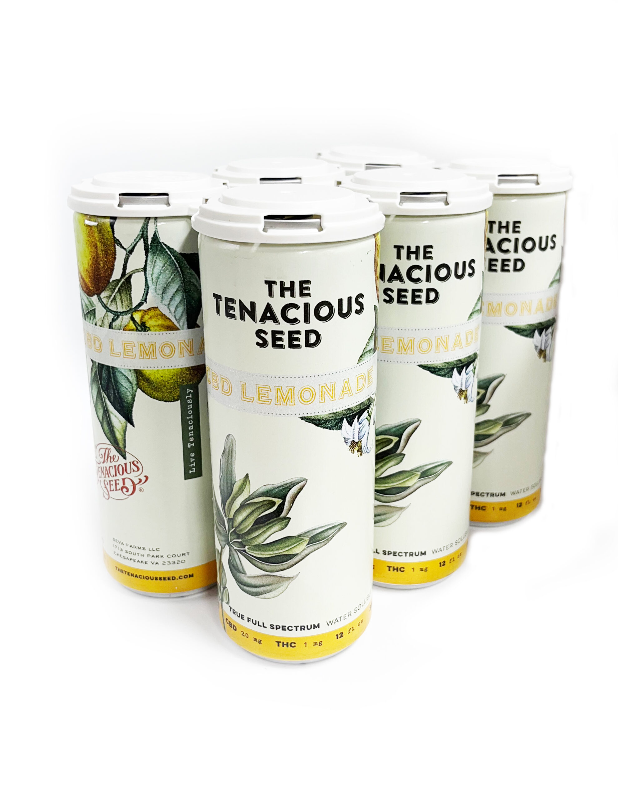 CBD Lemonade | Full Spectrum | 20 mg CBD | 12 Ounce Cans (6 PACK)